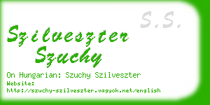 szilveszter szuchy business card